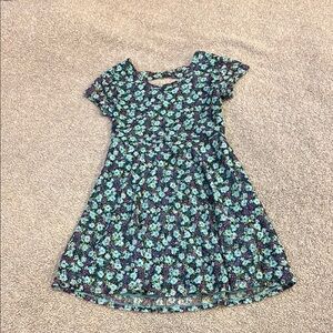 Route 66 Blue V-Neck Flutter Sleeve Sundress